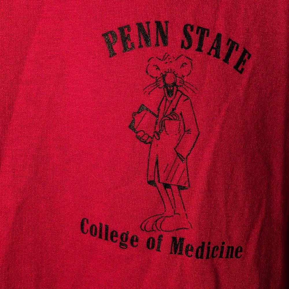 Vintage Jerzees Penn State College of Medicine T-Shirt Pink XL Made in USA